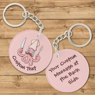 Squid Chef Cartoon Keychain キーホルダー