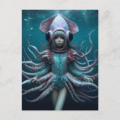 Squid Fashions AI Generated Art ポストカード (正面)