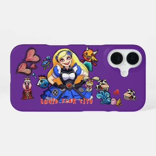 Squid Fear City ALICE EDITION iPhone 16ケース (裏面横)
