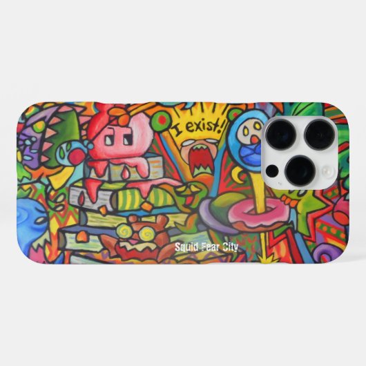 Squid Fear City Phone Case by Casagiovanovic iPhoneケース (裏面横)