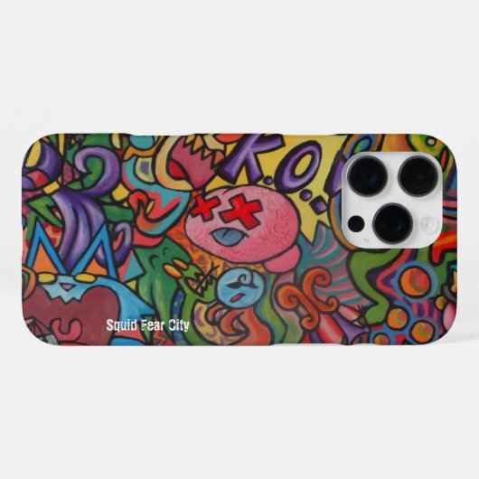 Squid Fear City Phone Case by Casagiovanovic iPhoneケース (裏面横)