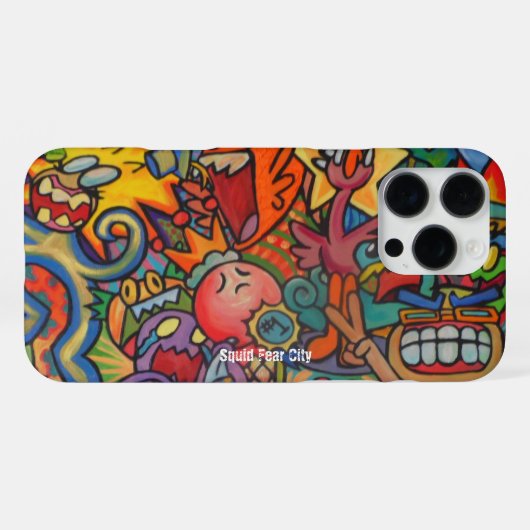 Squid Fear City Phone Cases by Casagiovanovic iPhoneケース (裏面横)