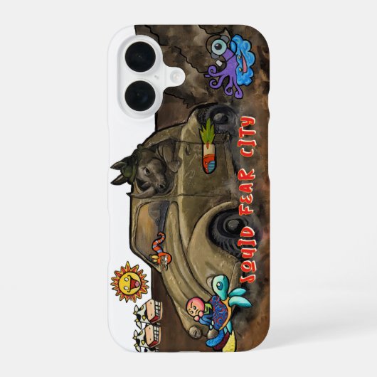 Squid Fear City RHINO EDITION iPhone 16ケース (裏面)