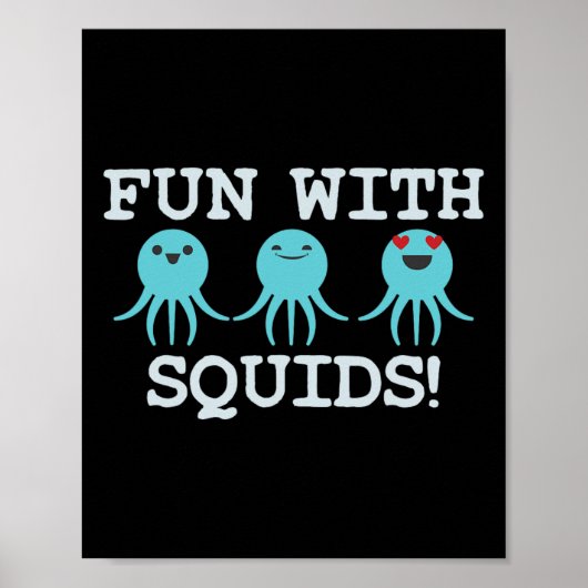 Squid Marine Biologist先生学生ギフト ポスター (正面)