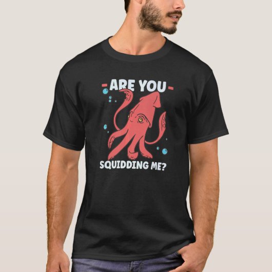 Squid Octopus Squid Marine Biologist 4 Tシャツ (正面)