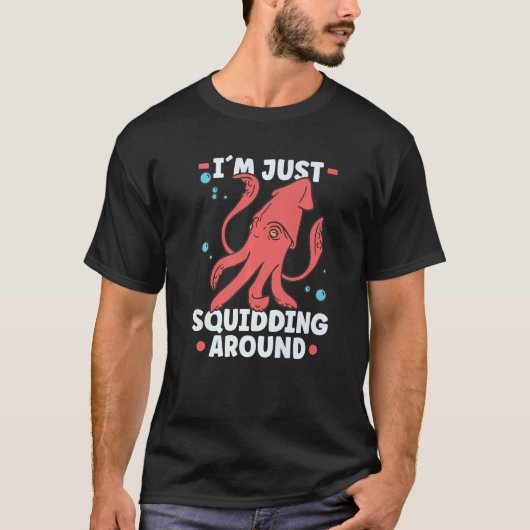 Squid Octopus Squid Marine Biologist 5 Tシャツ (正面)