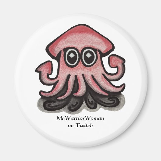 Squido, MeWarriorWoman on Twitch マグネット (正面)