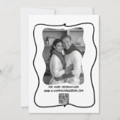 Squiggle Hand モダン Drawnファンキーユニーク結婚's 招待状 (裏面)