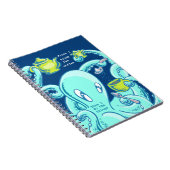 Squigglesタコ: 完全なコーヒー(青い) ノートブック (右側)