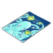 Squigglesタコ: 完全なコーヒー(青い) ノートブック (左側)