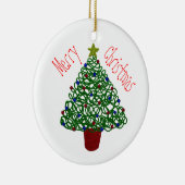 Squigglyクリスマスツリーのオーナメント セラミックオーナメント (右)