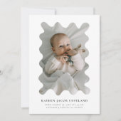 Squigglyフレームの誕生発表写真 案内状 (正面)