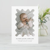 Squigglyフレームの誕生発表写真 案内状 (スタンド正面)