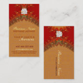 Squiggly2赤の縦型名刺 名刺 (正面/裏面)