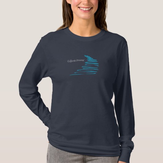 Squiggly Lines_CaliforniaのDreamin'_の水 Tシャツ (正面)