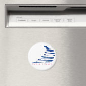 Squiggly Lines_Newportビーチ磁石 マグネット (インサイチュ (食洗機))