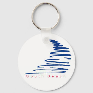 Squiggly Lines_Southのビーチのkeychain キーホルダー