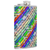 Squiggly Loopsシームレスパターン07 +あなたのバックグランス。 フラスク (右)