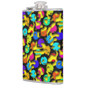 Squiggly Loopsシームレスパターン09 +あなたのバックグランス。 フラスク (左)