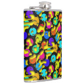 Squiggly Loopsシームレスパターン09 +あなたのバックグランス。 フラスク (右)