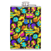 Squiggly Loopsシームレスパターン09 +あなたのバックグランス。 フラスク (裏面)