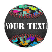 Squiggly Loopsシームレスパターン09 +あなたのバックグランス。 野球ボール (裏面)