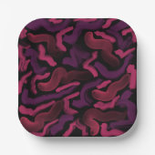 Squiggly Pinkies抽象芸術パターン ペーパープレート (正面)