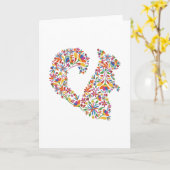 Squirrelオトミ花齧歯動物の贈り物 カード (黄色い花)