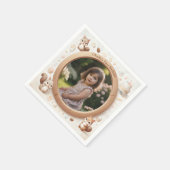 Squirrelフォトフレーム子供への誕生日パーティー スタンダードカクテルナプキン (角)