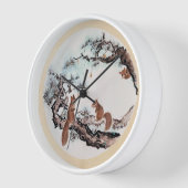 Squirrel家族"隠れて探す"かわいい壁時計 壁時計 (傾斜)