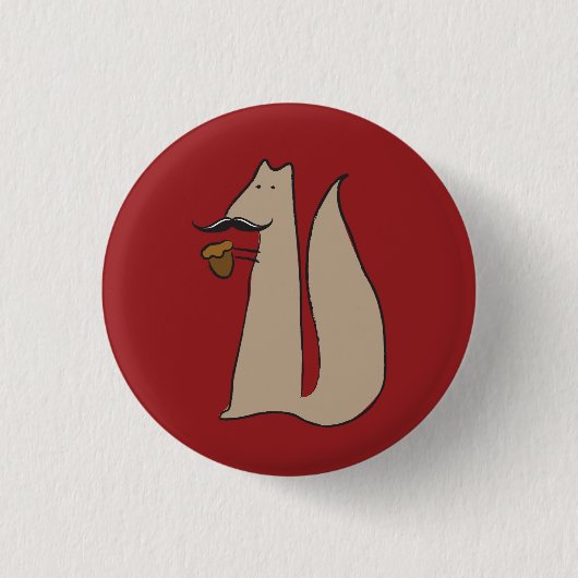 Squirrel氏 缶バッジ (正面)