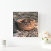 Squirrel スクエア壁時計 (ホーム)