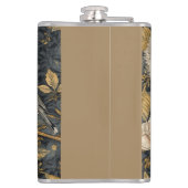 Squirrel and Yellow Canary with Flowers Pattern フラスク (裏面)