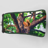 Squirrel Animal - w/ initials or Add Name ゴルフヘッドカバー (正面)