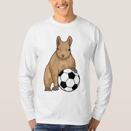 Squirrel at Soccer Sports Tシャツ (正面)