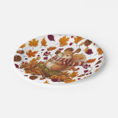 Squirrel Autumn and Pumpkin ペーパープレート (アングル)