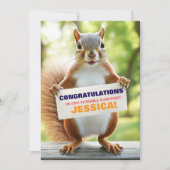 🎓Squirrel Banner Congrats Card  招待状 (正面)