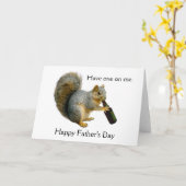 Squirrel Beer Father's Day Card カード (黄色い花)