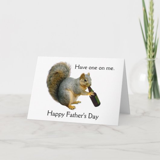 Squirrel Beer Father's Day Card カード (正面)