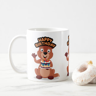 Squirrel birthday コーヒーマグカップ