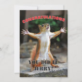 🎓Squirrel Celebration Custom Congrats Edition 招待状 (正面)