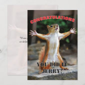 🎓Squirrel Celebration Custom Congrats Edition 招待状 (正面/裏面)