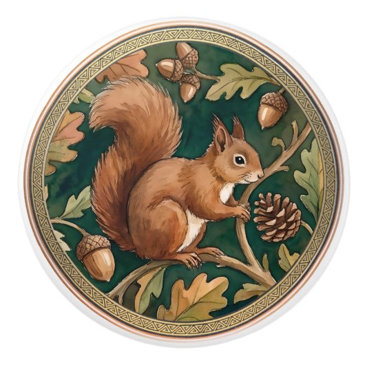 Squirrel Ceramic Pull Knob セラミックノブ (正面)
