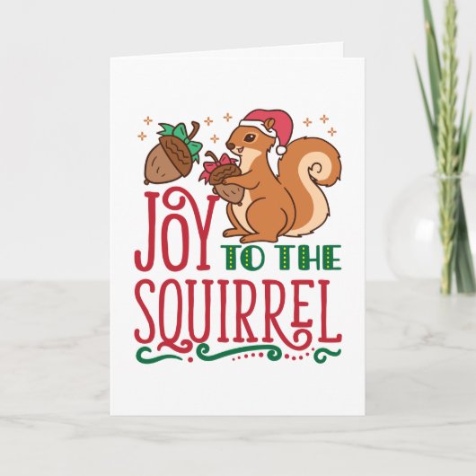 Squirrel Christmas Joy to the Squirrel シーズンカード (正面)