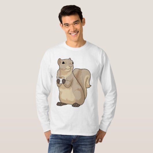 Squirrel Coffee Cup Tシャツ (正面フル)