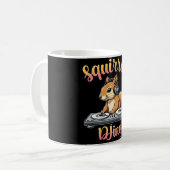 Squirrel DJ Party Vibes Funny Retro DJ Mug コーヒーマグカップ (正面左)
