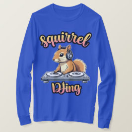 Squirrel DJ Party Vibes Funny Retro DJ T-Shirt Tシャツ
