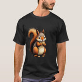 Squirrel eating nuts T-shirt Tシャツ (正面)