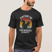 Squirrel - Excuse Me Your Bird Feeder Is Empty Vin Tシャツ (正面)