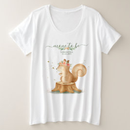 Squirrel Family wildlife baby MOM TO BE プラスサイズTシャツ